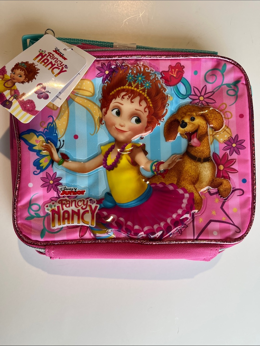 Fancy Nancy Pink Kids Lunch Bag with Character Art
